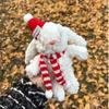 Cartoon Cartoon Plush Keychain Soft Plush Doll Key Ring Cute Christmas Rabbit Pendant  Girls