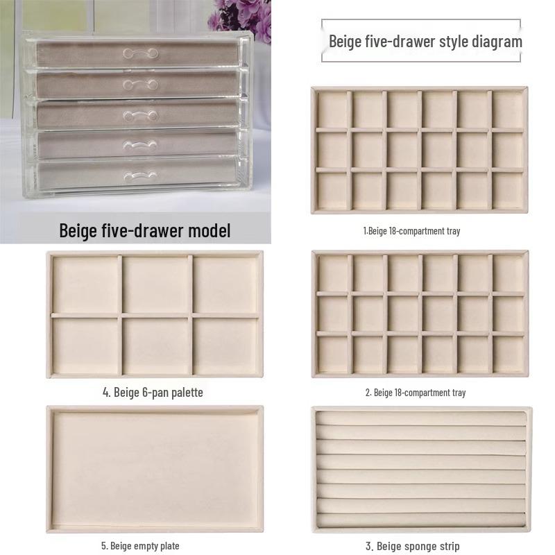 Wielopoziomowe pudełko na biżuterię na kolczyki i małe przedmioty - Przechowywanie i organizacja w domu