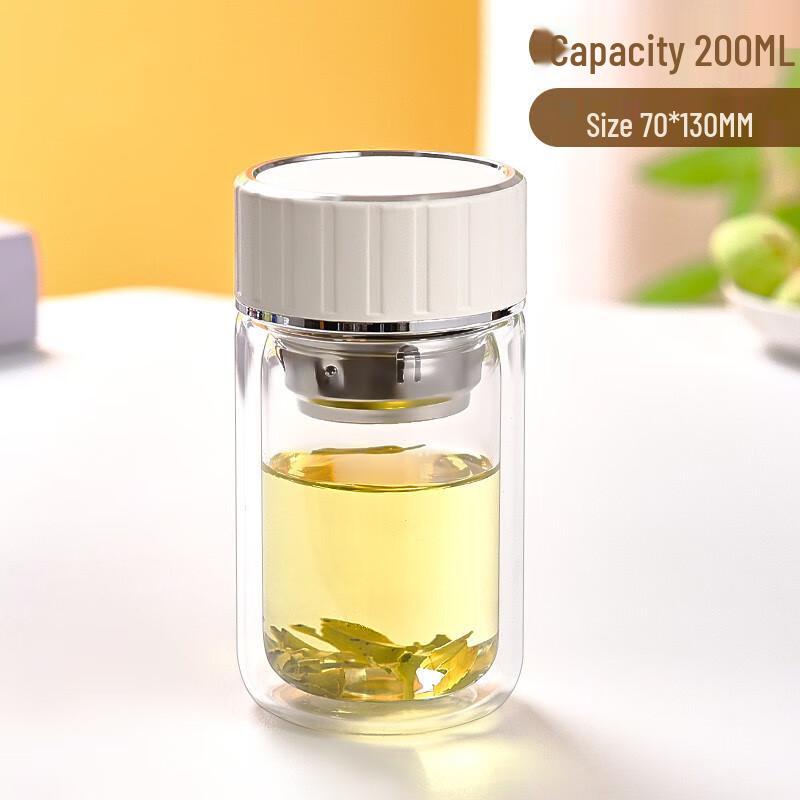 Shangqi Double-Wall Borosilicate Glass Tea Cup Set