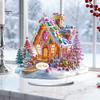 Double Sided Acrylic Ornaments Christmas Theme 2D Ornament, Double-sided Holiday Decoration, Festive Room Decor Stable Base Religious Ornament