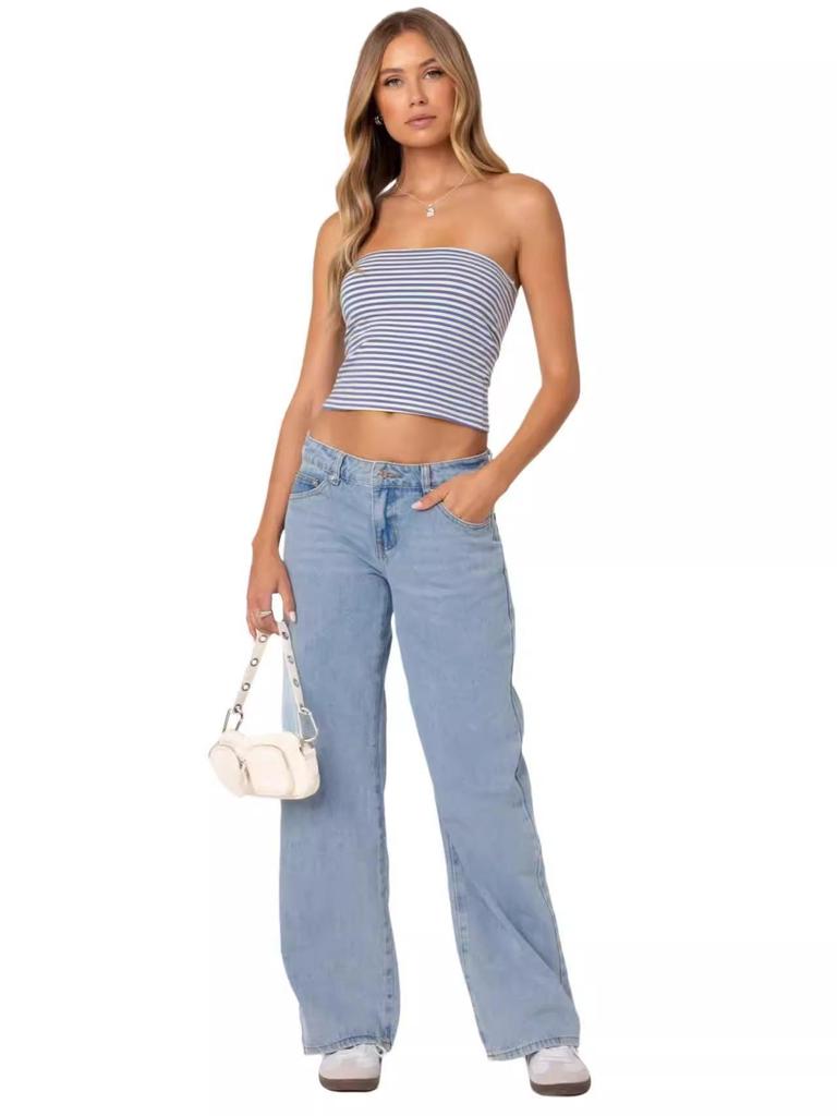 Russian Fashion: Women's High Waist Extra Long Wide Leg Jeans 2025