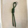 Beautiful PU Rope Knot Keychain Solid Color Thick PU Rope Art with Ring Clasp Woman's Handbag Pendants