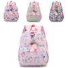 Cute Cartoon Pattern Cotton Canvas Princess Backpack For Teenage Girls Outing School Bag
