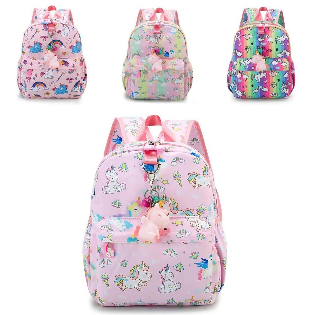 Cute Cartoon Pattern Cotton Canvas Princess Backpack For Teenage Girls Outing School Bag