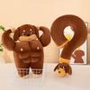 Cartoon Muscle Dachshund Dog Doll Plush Toy Question Mark Neck Pillow Doll Children's Companion Soothing Pillow Ragdoll