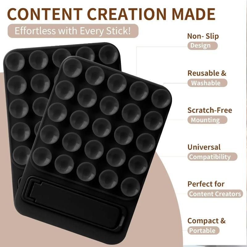 Silikonowy Uchwyt Adsorpcyjny na Telefon Lusterko Uchwyt na Telefon pod Prysznic Składany Przyklejany Stojak Uchwyt na Smartfon Akcesoria