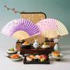 Silk Folding Bamboo Folding Japanese Clothing Heat Fireworks Respect for the Aged Present [GWHOLE] Women's Fan, High-Quality Fan, Large, Durable,
