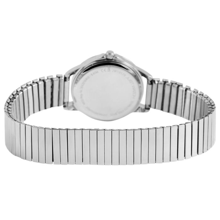 Montre - Angelique - Femme - Boîtier 29 mm argent - Bracelet extensible acier