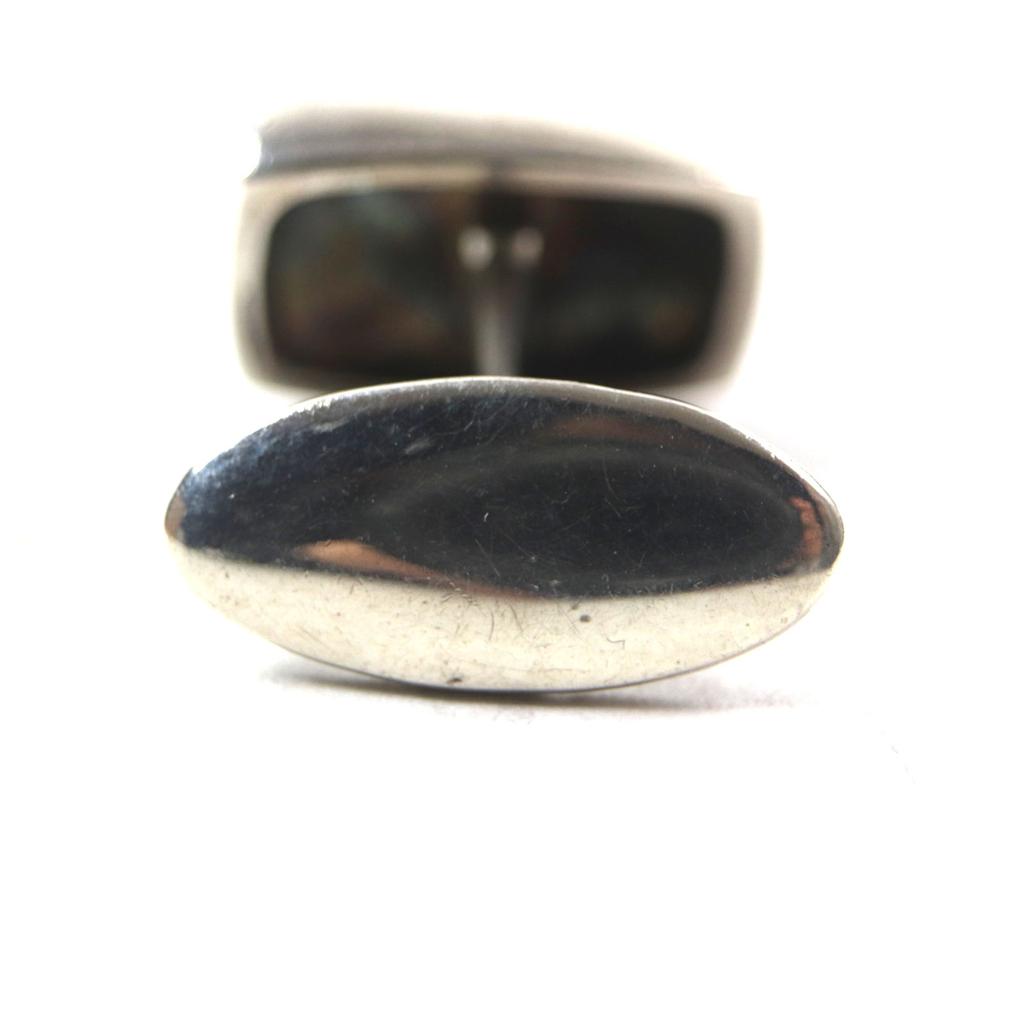 Great TIFFANY&Co. Cufflinks Men's Jewelry Engraved logo money clip Silver925 mens Used