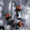 Artificial Plant Stem with Realistic Pumpkin Halloween Bouquets for Halloween Flower Arrangement Home Party Decoration X3UC
