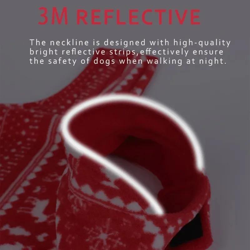 Christmas Pet Jacket Double Layers Winter Warm Fleece Dog Clothes Pet Clothes for Small Medium Dogs French Bulldog Teddy Coats