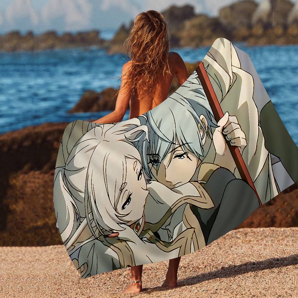 Japanese F-Frieren Anime Big Microfiber Beach Towels Quick Dry Towel Sand Beach Towels Pool Towel for Travel Swim Pool Yoga