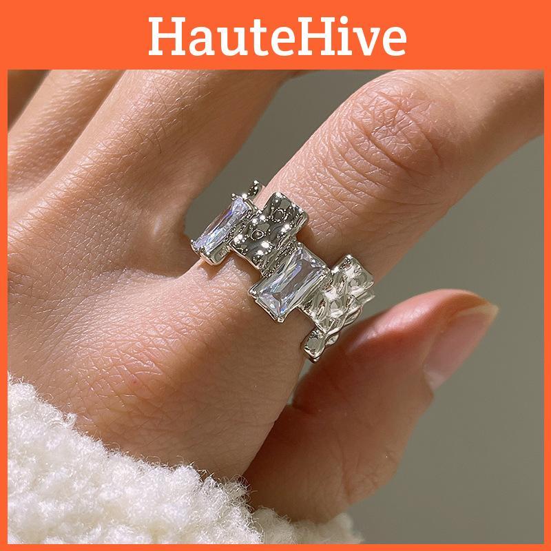 Chic Minimalist Open Zirconia Ring For Women Featuring Cool Aesthetic And Fashionable Style