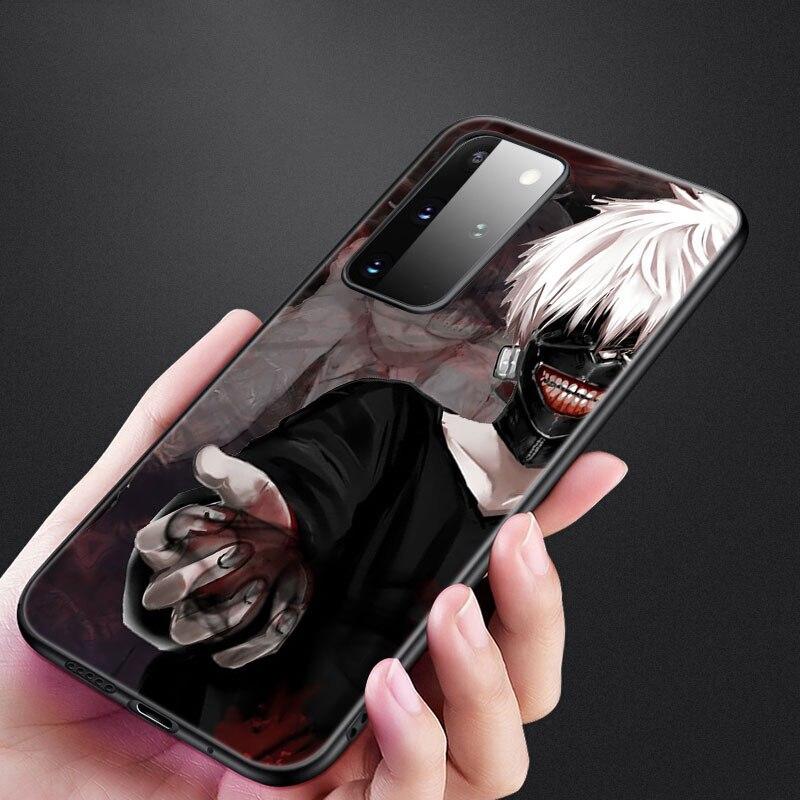 Anime Tokyo Ghoul Telefon Fall Für Samsung Galaxy S20 S21 FE S10 Lite Hinweis 20 10 Lite S8 S9 S10E S10 Plus ultra Schwarze Weiche Abdeckung