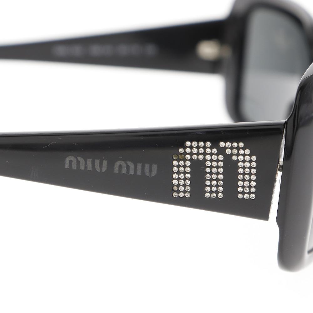 MIUMIU SMU 10G sunglasses Rhinestone M logo 1AB-1A1 Women Used