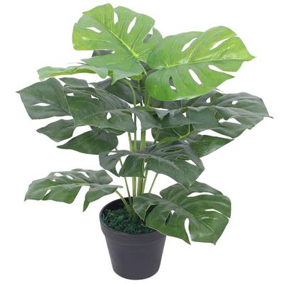 Vidaxl Artificial Monstera With Pot, 45 Cm, Green