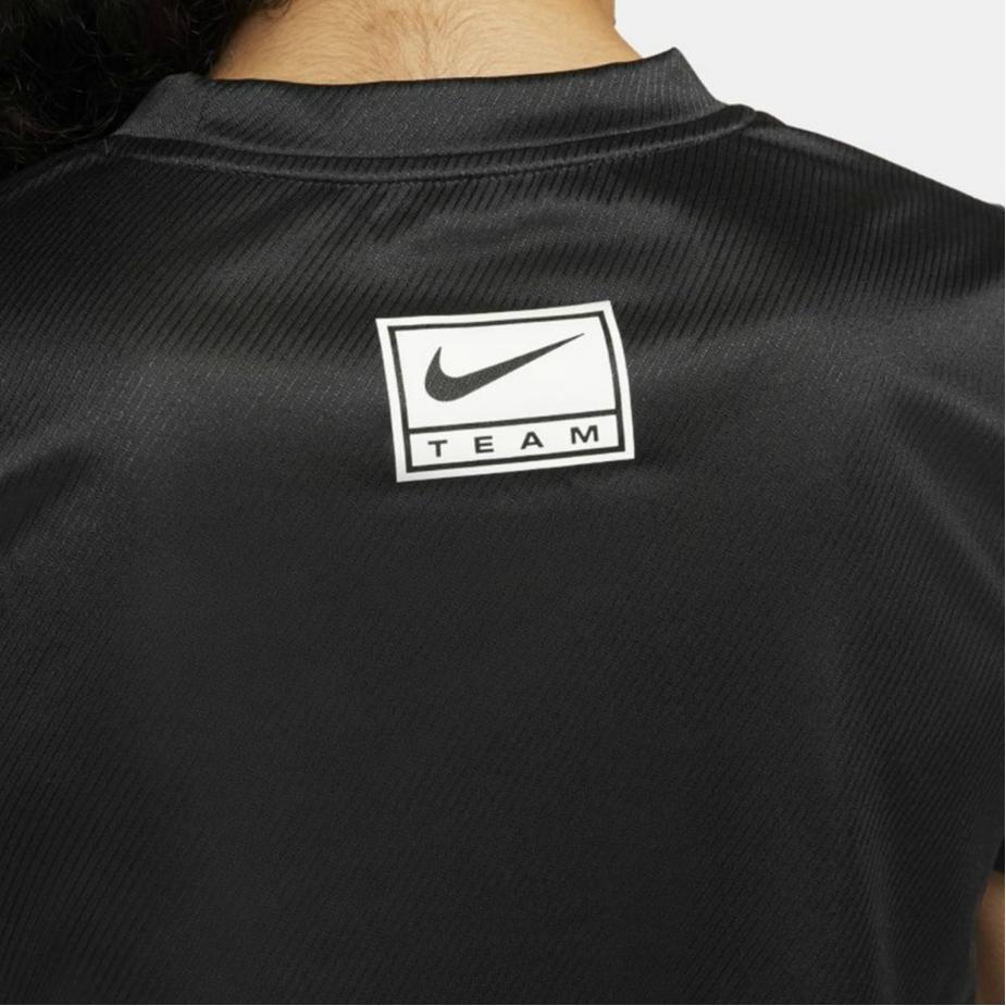 Nike Dri-FIT Swoosh Logo Letter Print American Vintage Crew Neck Sports T-Shirt Women T-Shirts Black DQ6372-010