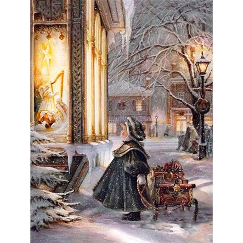 5D Diamond Painting Christmas Children Full Drill Diamond Mosaic DIY Hand Inlaid Rhinestones Embroidery Home Decor Gift