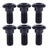 6 PCS M8 X 20mm Titanium Bolt Motorcycle Rear Brake Rotor Bolt Screw for Yamaha (Black)