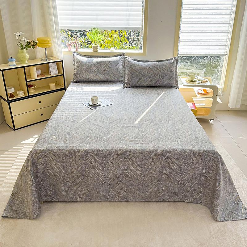 Double Person Cotton Bed Sheet for Summer - Skin-friendly, Student Dormitory Bedding