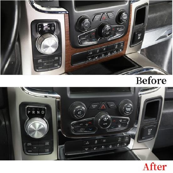 Center Console Adjustment Switch Cover Trim Frame For Dodge RAM 2010-2017 Chrome