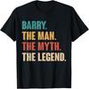 Unisex T-shirt Barry The Man The Myth The Legend Retro Gift for Barry T-Shirt