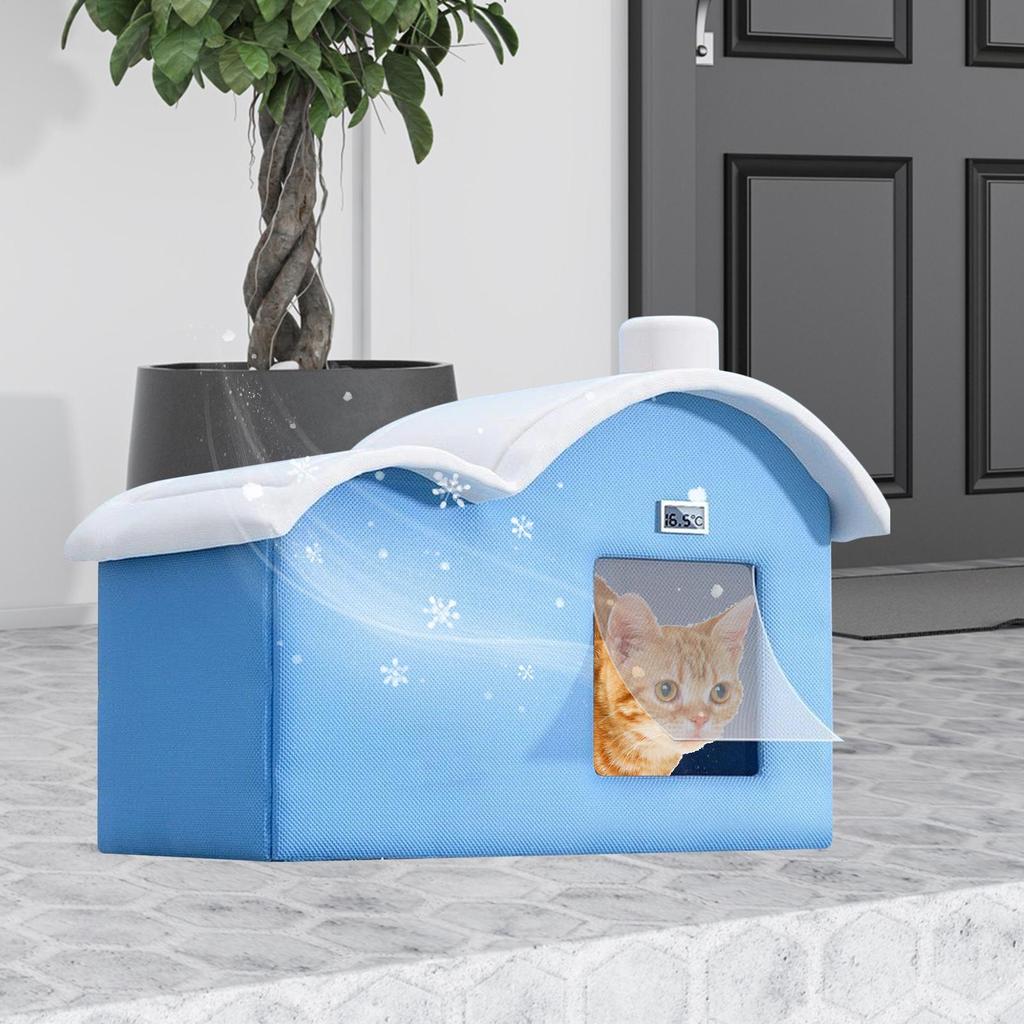 Cooling House Portable Foldable Insulated with Absorbent Bag and Ice Pack Pet Shelter House Puppy Kitten Tent for Outdoor Indoor