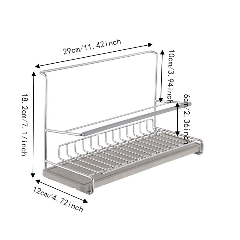 Large Capacity Double-layer Water Cup Rack Anti-Fall Bottle Drying Rack Cup Drying Rack  Office