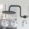 Bracci Doccia Argento Nero Supporto a Parete per Soffione Doccia Barra Porta Soffione Accessori Bagno