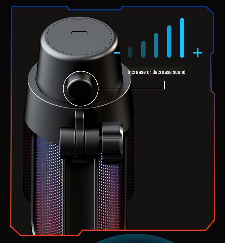 M8 RGB Esports Gaming Microphone – USB Condenser Mic for Live Streaming and Recording