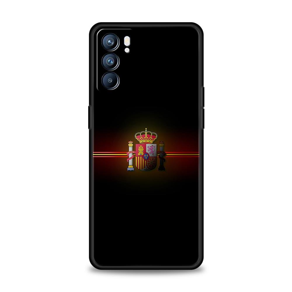 Funda de Teléfono Bandera de España Para Oppo Reno8 Reno7 Reno6 Pro A54 5G Find X6 X5 A53 A52 A9 A15 A95 A17 A16 A76 A74 A57 A31