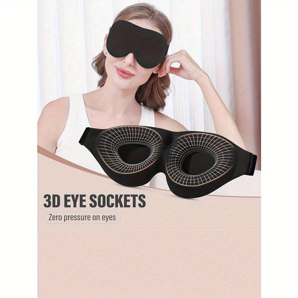 

1 Piece 3D Sleep Eye Mask, Unisex Blackout Eye Mask, Soft and Breathable Eye Mask, Suitable for Taking A Nap In The Office, Traveling one-size чёрный