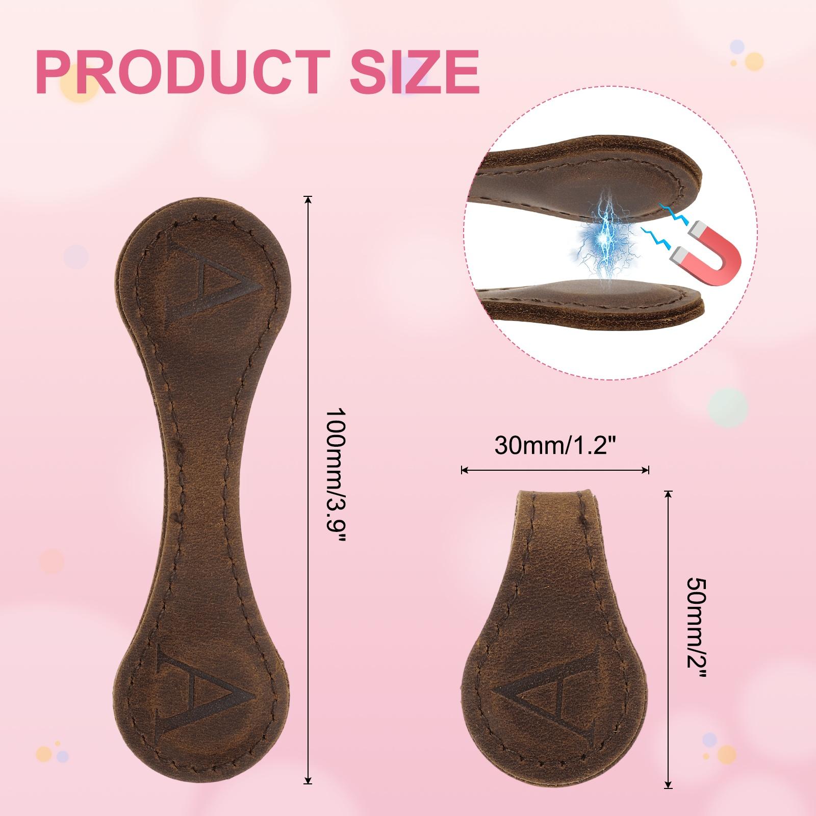 

1Pcs Leather Magnetic Bookmarks Initial Book Marks Letter Magnet Page Markers for Book Reading Teacher Student Reader Book Lover