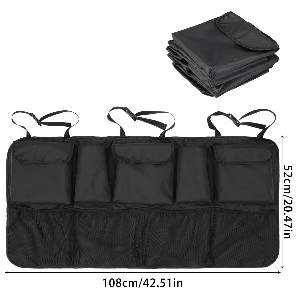 

Органайзер для багажника автомобиля, органайзер для заднего сиденья автомобиля, сумка для хранения на спинке сиденья автомобиля, 9 карманов, водонепроницаемый, 42,5x20,4 дюйма