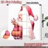 2pcs,Curtains Cute Pink Gnome Reindeer Sleigh Gifts (2) Popular Window Curtain Versatile Polyester Fabric Curtains Decorations
