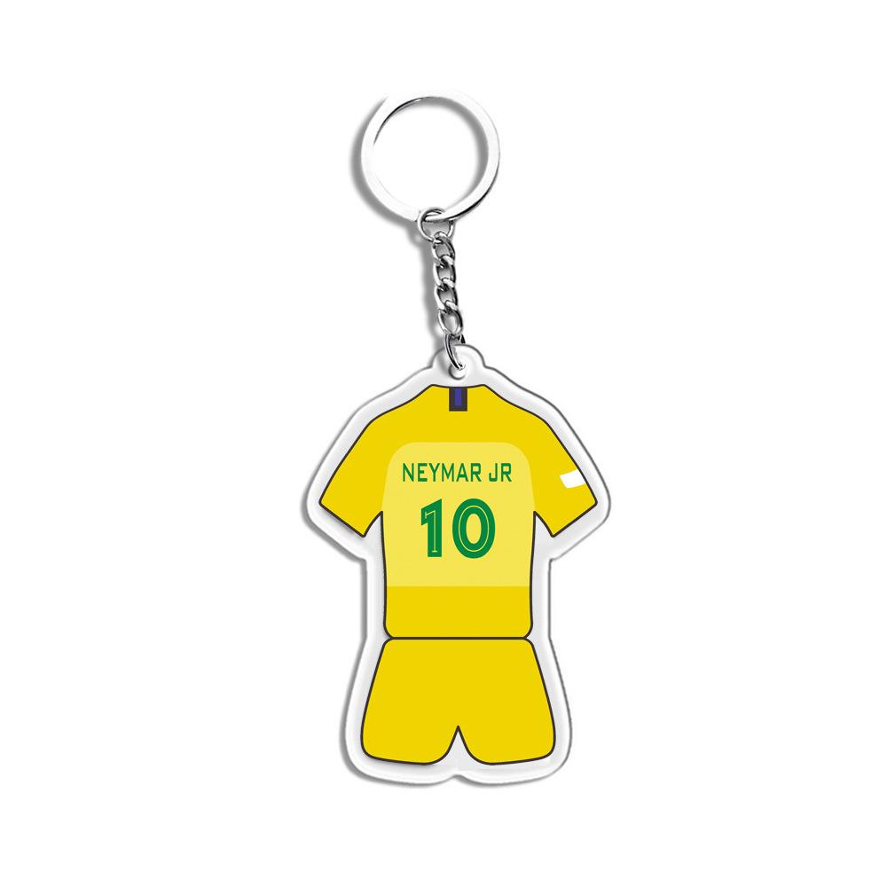 Porte-clés Joueur Étoile: Messi, Ronaldo, Neymar - Souvenirs et Cadeaux de Football en Acrylique