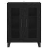 Sideboard in Black Oak Look 69.5 x 34 x 90 cm Engineered Wood