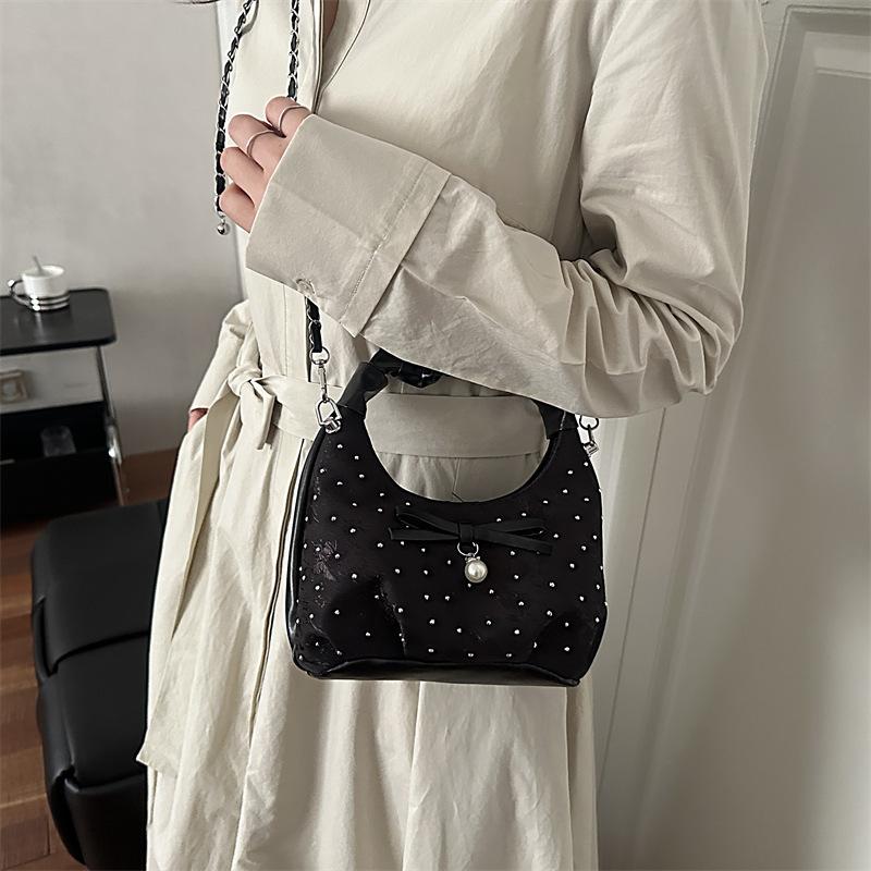 Gentle pleated handbag bag women's  summer new trendy fashion versatile chain shoulder messenger bag
