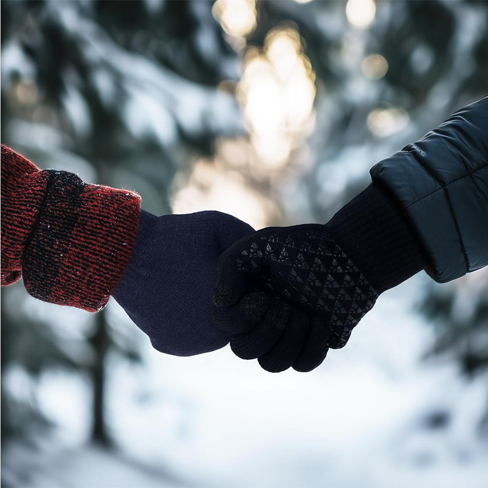 1 pair Winter Outdoor Skiing Gloves with Mobile Phone Touch Screen Operation Women Men Warm Winter Touch Screen Knitted Gloves