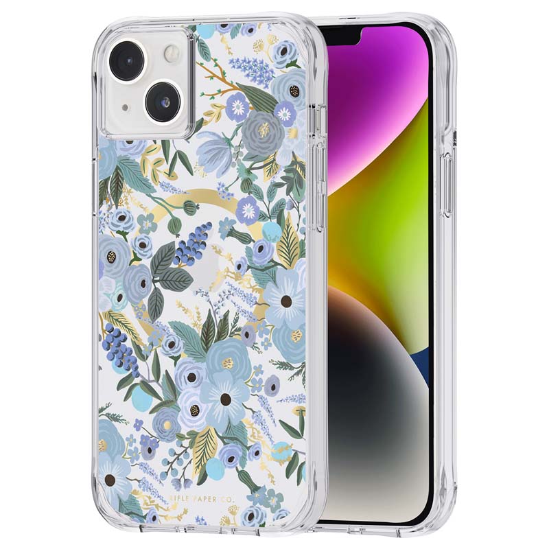 Rifle Paper Clear Magsafe - Etui Iphone 14 Plus (Garden Party Blue)