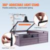 VEVOR Tortoise Habitat, Wooden Tortoise House Indoor & Outdoor, Tortoise Enclosure with Adjustable Lamp Holder