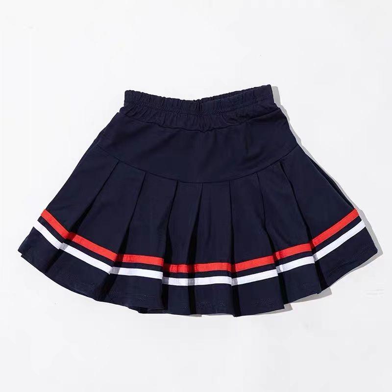 Детская школьная форма, короткая юбка для девочек, весенняя и летняя юбка, длинные брюки, шорты, повседневные спортивные брюки 90
