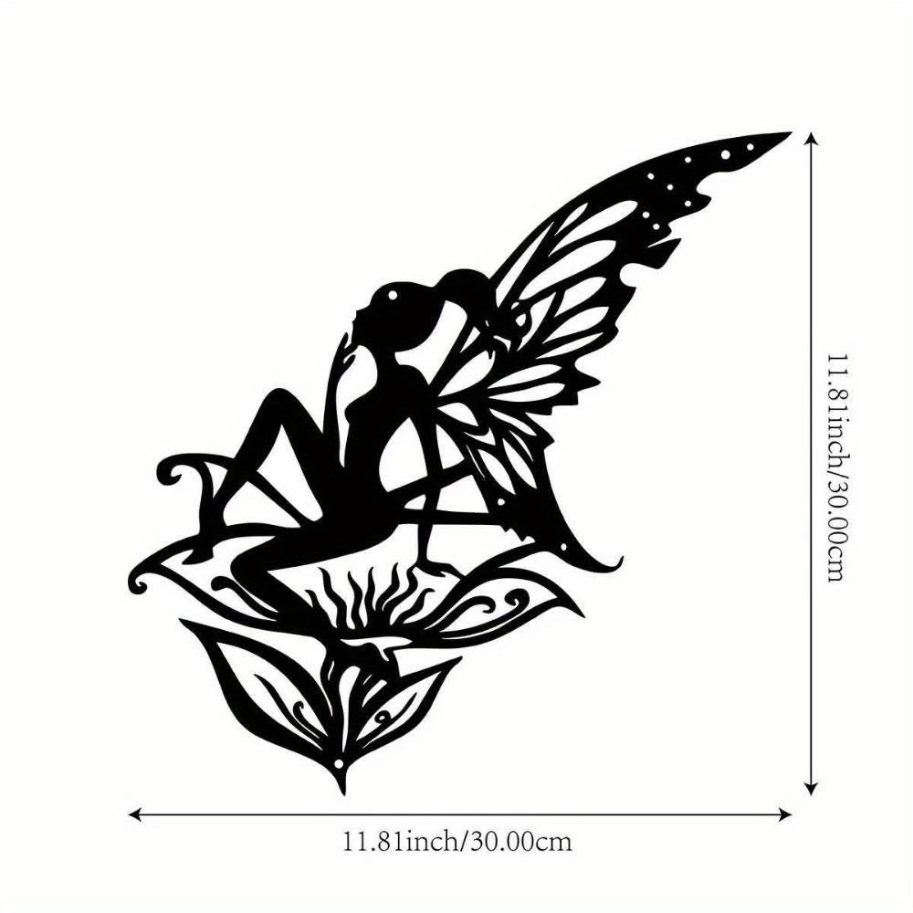 

Metal Sprite Wall Art Decor for Living Room, Courtyard, Balcony, Office, Natural Style Indoor Design 12in