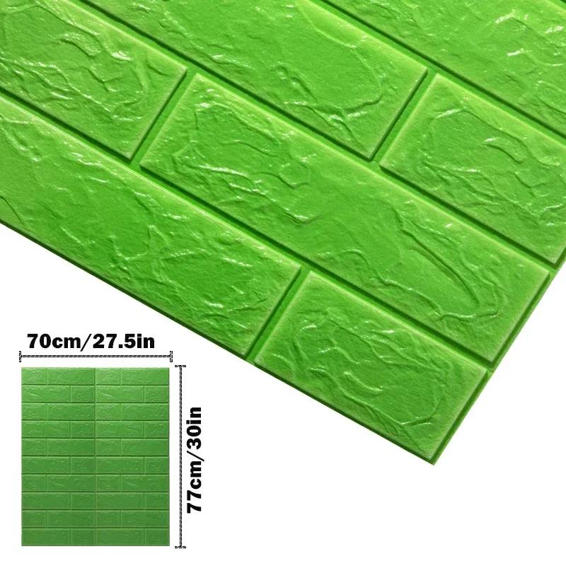 5PCS 3D Self Adhesive Foam Wall Sticker Waterproof  Bedroom Home Decor DIY Imitation Brick Wallpaper for Living Room Decoration