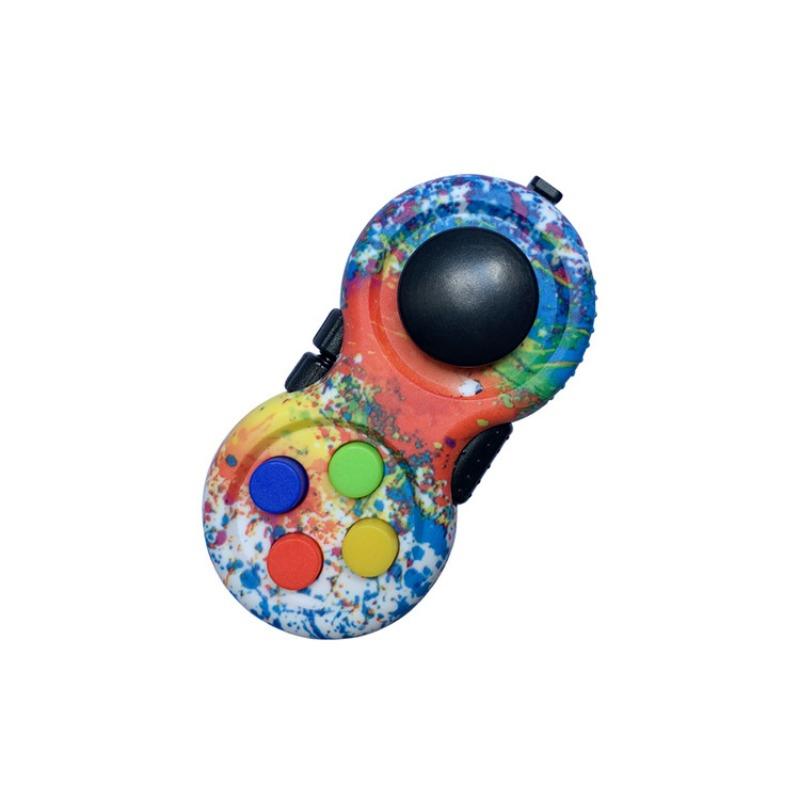 Fidget Toy Game, Rubberized Classical Controller Fidget Concentration Toy with 8-Fidget Functions and Lanyard for Relieving Stress and Anxiety