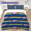 Nyan Cat Pattern Bedding Uilt Set Uilt Cover Pillowcase Home Decoration Birthday Gift (1 * Duvet Cover + 2 * Pillowcase Without Core)99