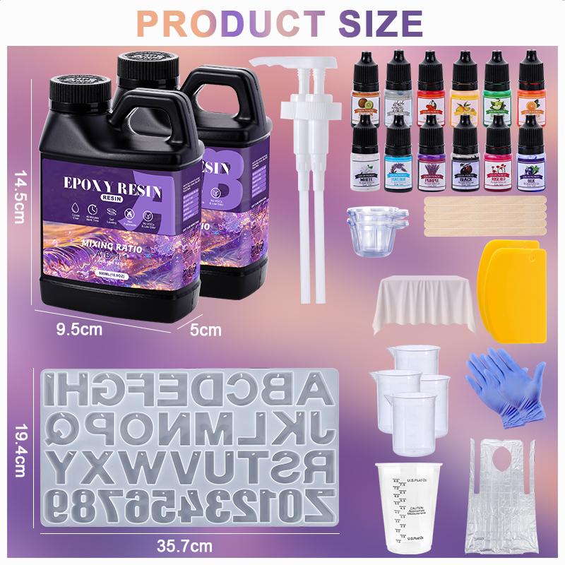 

1:1 Epoxy Resin Kit Crystal Clear Epoxy Resin Kit No Yellowing No Bubble Art Resina Casting Resins for Art Crafts Jewelry Making