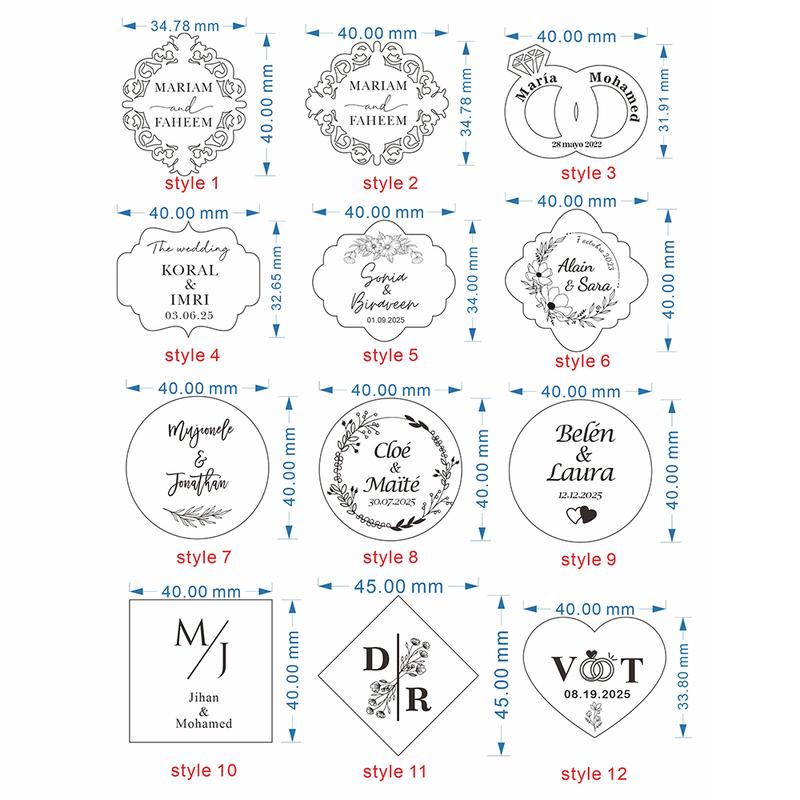 

50 pcs Mirror Gold custom wedding chocolate sticker labels, label anniversary chocolate sticker labels, engagement gift sticker