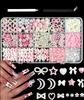 Nail Charms and Bedazzling Kit, 15 Grid Nail Art Accessories with Bow Beads, Star Heart Flower Bow Charms for DIY Nail Decoration and Professiona