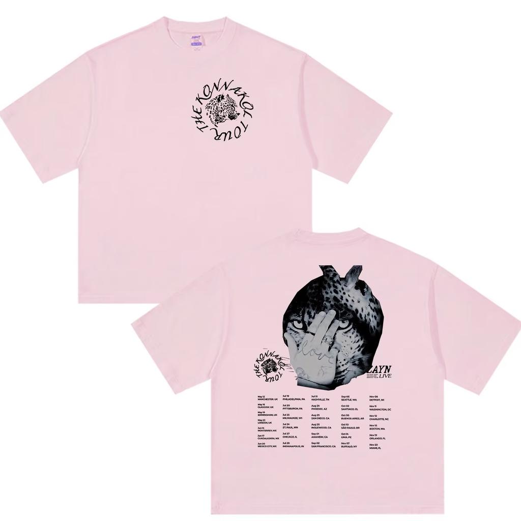 Vintage Crew Neck Loose Hip Hop Gothic Fashion T-Shirt, Zayn Malik KONNAKOL 2026 New Album Graphic Print Top T-shirt